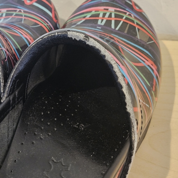 Dansko Women EU 37 US 7 Multicolor Streamer Professional Work Comfort Clogs - Picture 6 of 9